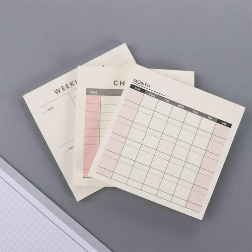 60 sheets Portable School Supplies Stationery To Do List Plan List Daily Weekly Month Planner Weekly Plan Memo Pad