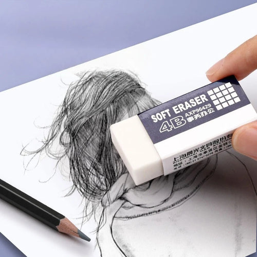 School Supplies 5pcs Stationery 4b Eraser Easy To Erase When Students Study Simple for Art Sketching Drawing Leaving No Trace