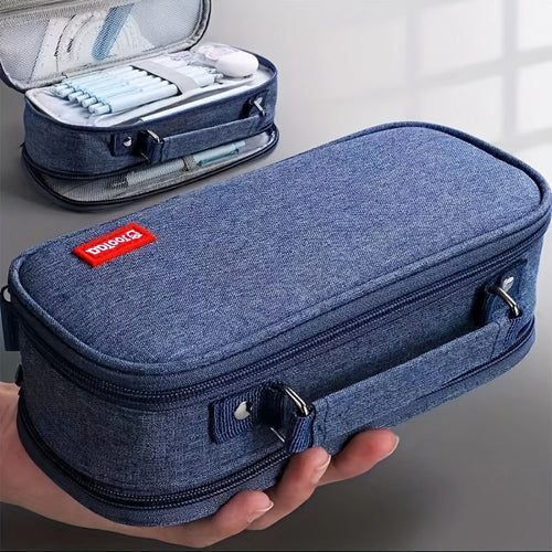 Portable Large Capacity Pencil Case Upper Pen Box Multifunctional Stationery Bag Boy Back to School Office Supplies Stationery