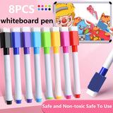 8 PCS Erasable Whiteboard Markers Board Marker School Supplies CSB03