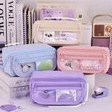 Sparkling Prismatic Pencil Case Large Capacity Cute School Supplies Multi-Compartment Organizer‌