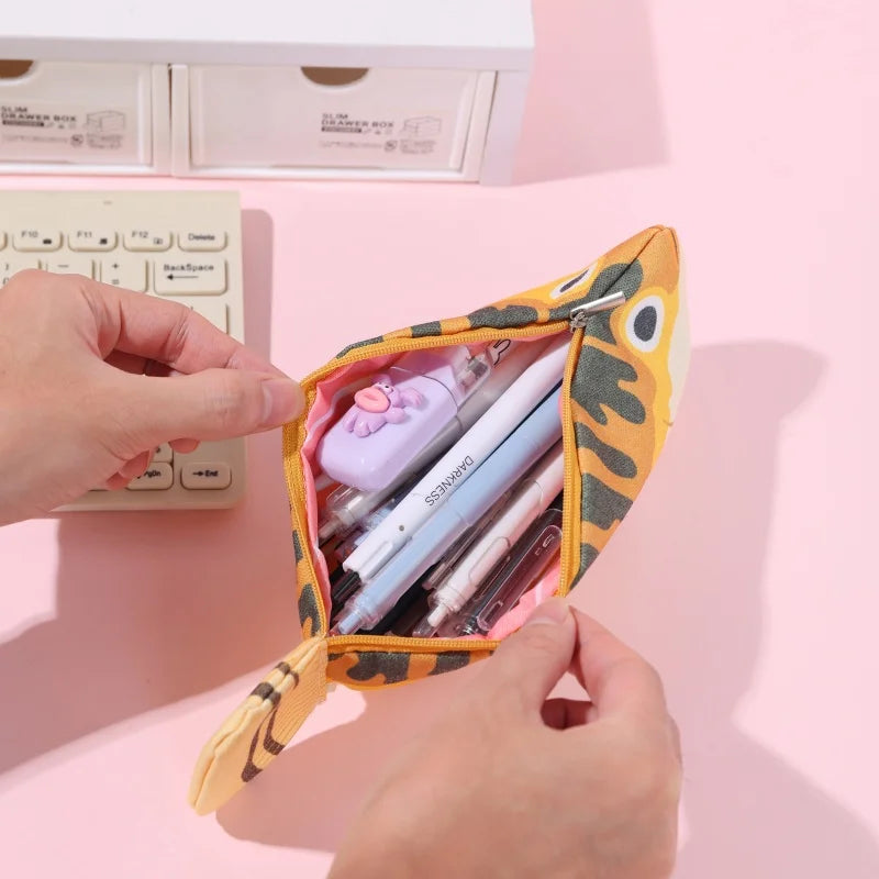 Back-To-School Supplies, Large-Capacity Pencil Case, Creative and Interesting Pen Bag, Pufferfish, Deep-Sea Fish Cartoon Animal Stationery Box, Multi-Functional Storage Bag, Toiletry Bag